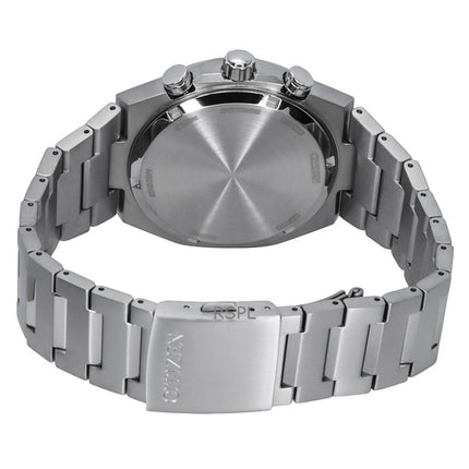 Citizen Zenshin Chronograph Super Titanium Ice Blue Dial Eco-Drive CA4610-85M 100M miesten kello