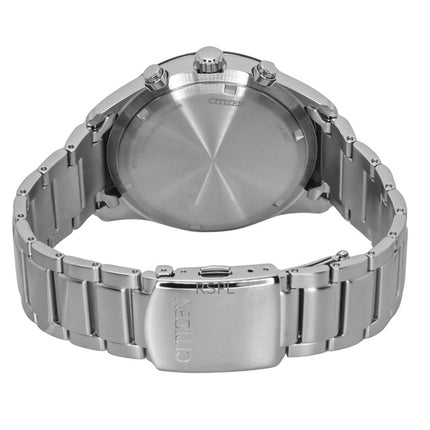 Citizen Eco-Drive Chronograph ruostumattomasta teräksestä valmistettu valkoinen kellotaulu CA4674-58A 100M miesten kello