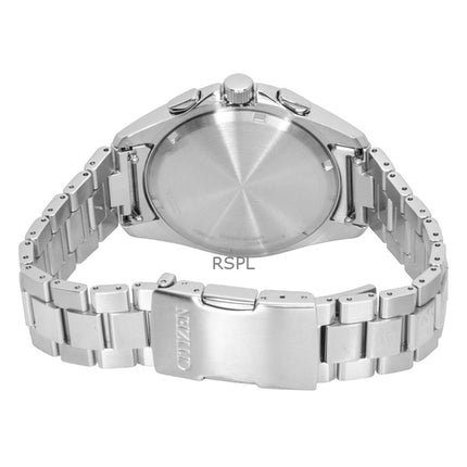 Citizen Sport Luxury Chronograph -ruostumattomasta teräksestä valmistettu vaaleansininen kellotaulu Eco-Drive CA4680-55L 100M miesten kello