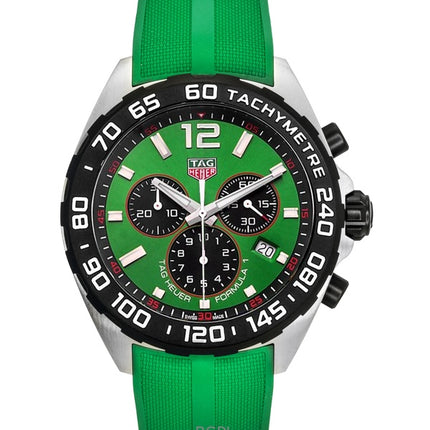 Tag Heuer Formula 1 Chronograph -kumiranneke, vihreä kellotaulu, kvartsi, sukeltajan CAZ101AP.FT8056 200M miesten kello