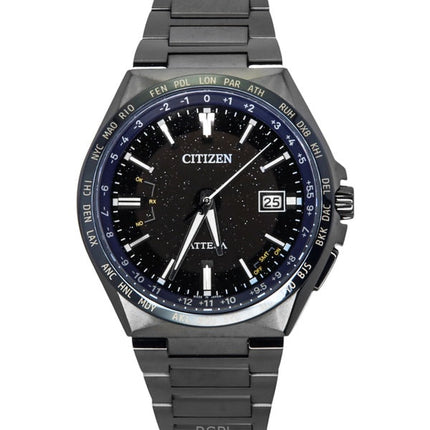 Citizen Attesa Perpetual Calendar Super Titanium Black Dial Eco-Drive CB0217-71E 100M miesten kello