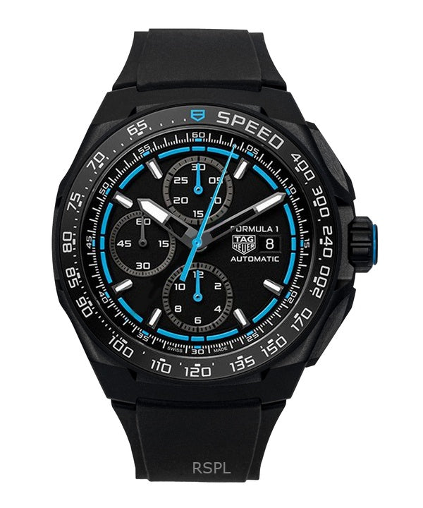 Tag Heuer Formula 1 Chronograph -kumiranneke, musta kellotaulu, automaattinen sukeltajan CBZ2084.FT8097 200M miesten kello