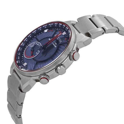 Citizen Eco-Drive Perpetual World Time Satellite Wave musta kellotaulu CC3031-51E 100M miesten kello