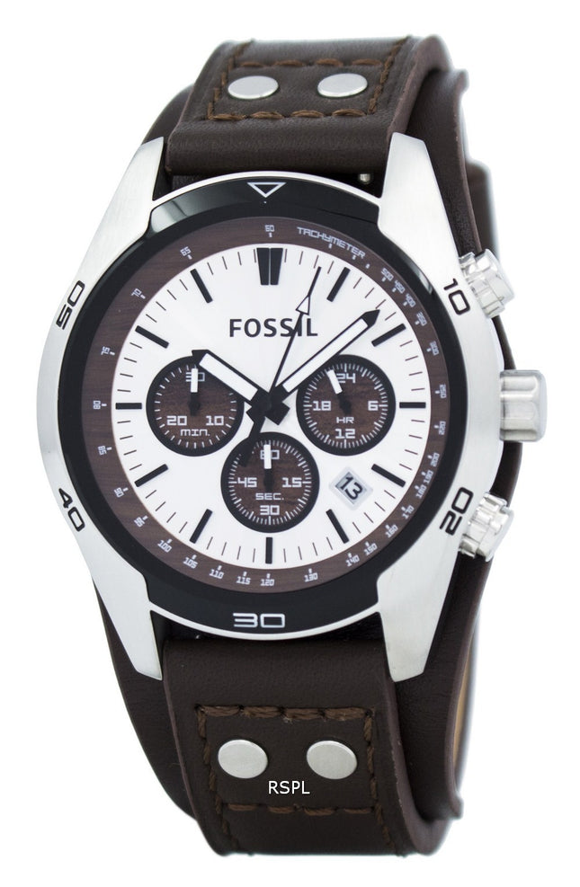 Fossil Cuff Chronograph Tan Leather CH2565 miesten kello