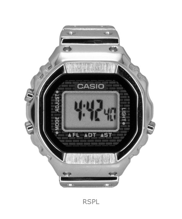 Casio Digital 50-vuotisjuhlan ruostumattomasta teräksestä valmistettu kvartsi CRW-001-1 unisex-sormuskello