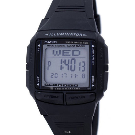 Casio valaisin monikielinen tietokanta kaksoisaika digitaalinen DB-36-1AV Miesten Watch