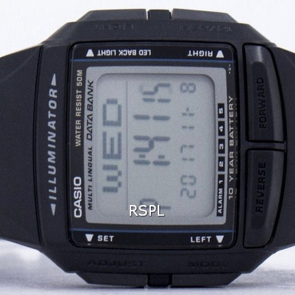 Casio valaisin monikielinen tietokanta kaksoisaika digitaalinen DB-36-1AV Miesten Watch