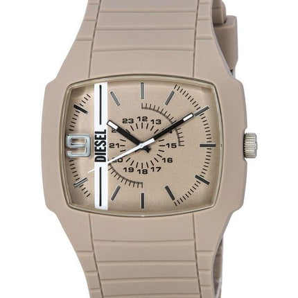Diesel Cliffhanger 2.0 silikonihihna beige kellotaulu Quartz DZ2167 miesten kello