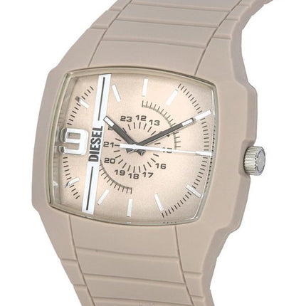 Diesel Cliffhanger 2.0 silikonihihna beige kellotaulu Quartz DZ2167 miesten kello