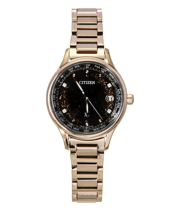 Citizen xC DENPA Radio-ohjattava rajoitetun erän Super Titanium Black Dial Eco-Drive EC1166-74E naisten kello