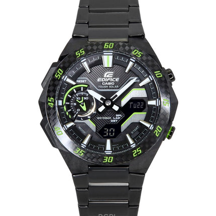 Casio Edifice Windflow analoginen digitaalinen älypuhelinlinkki mustalla soittaa kestävää aurinkoenergiaa käyttävä ECB-2200RC-1A3 100M miesten kello