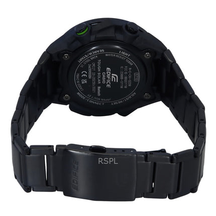 Casio Edifice Windflow analoginen digitaalinen älypuhelinlinkki mustalla soittaa kestävää aurinkoenergiaa käyttävä ECB-2200RC-1A3 100M miesten kello