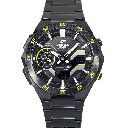 Casio Edifice Windflow analoginen digitaalinen älypuhelinlinkki mustalla soittaa kestävää aurinkoenergiaa käyttävä ECB-2200RC-1A9 100M miesten kello