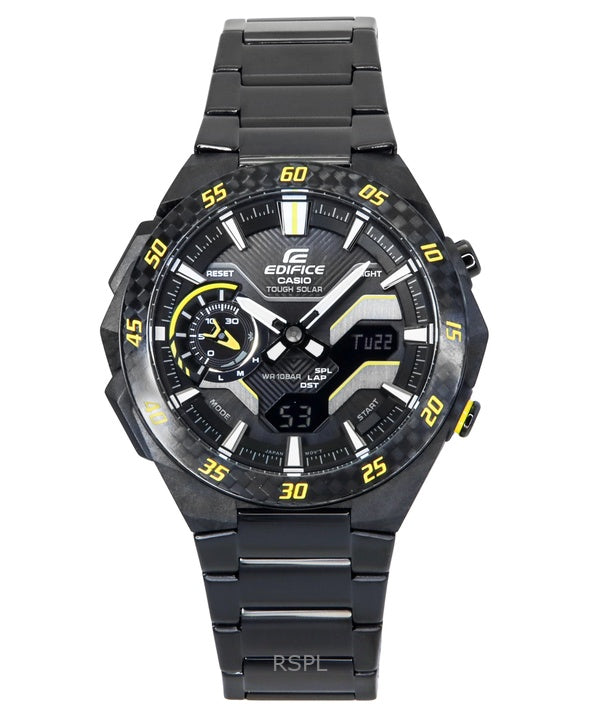 Casio Edifice Windflow analoginen digitaalinen älypuhelinlinkki mustalla soittaa kestävää aurinkoenergiaa käyttävä ECB-2200RC-1A9 100M miesten kello