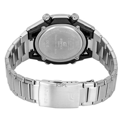 Casio Edifice analoginen digitaalinen ruostumattomasta teräksestä valmistettu sininen kellotaulu aurinkokennon ECB-2300D-2A 100M miesten kello