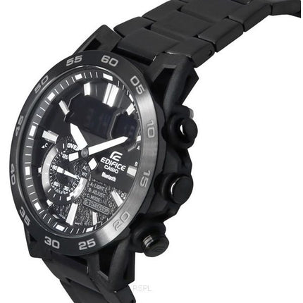 Casio Edifice Sospensione Smartphone Link Bluetooth Analoginen digitaalinen musta kellotaulu kvartsi ECB-40BK-1A 100 miesten kel