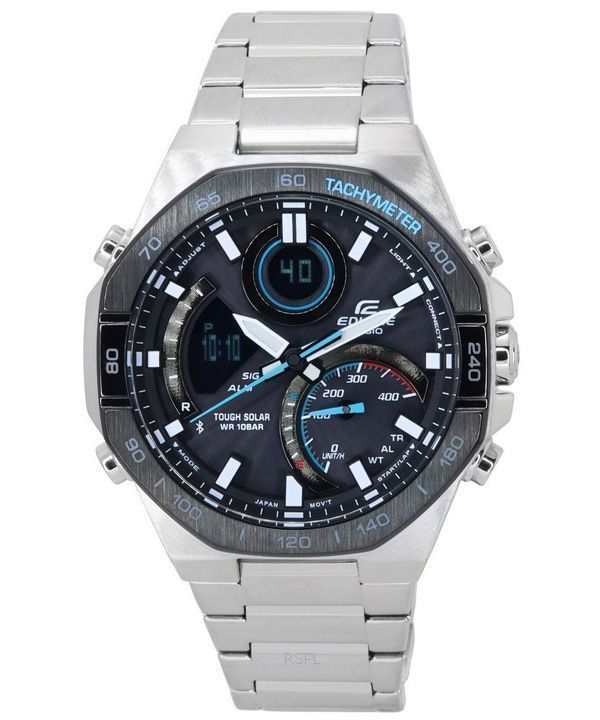Casio Edifice Mobile Link Analoginen digitaalinen harmaa kellotaulu aurinkopaneeli ECB-950DB-1A 100M miesten kello