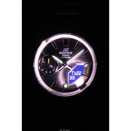 Casio Edifice analoginen digitaalinen älypuhelinlinkki ruostumattomasta teräksestä valmistettu harmaa soittaa kvartsi ECB-S10D-8A 100M miesten kello