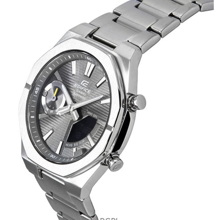 Casio Edifice analoginen digitaalinen älypuhelinlinkki ruostumattomasta teräksestä valmistettu harmaa soittaa kvartsi ECB-S10D-8A 100M miesten kello