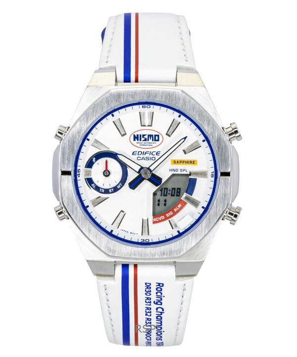 Casio Edifice analoginen digitaalinen NISMO Heritage Edition älypuhelinlinkki hopeisella kellotaululla kvartsi ECB-S10NIS-7A 100M miesten kello
