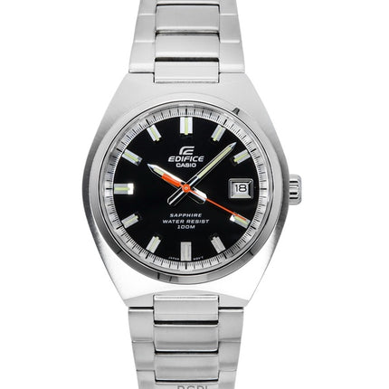 Casio Edifice analoginen ruostumattomasta teräksestä valmistettu musta kellotaulu kvartsi EFB-109D-1AV 100M miesten kello