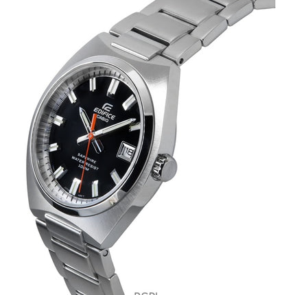 Casio Edifice analoginen ruostumattomasta teräksestä valmistettu musta kellotaulu kvartsi EFB-109D-1AV 100M miesten kello