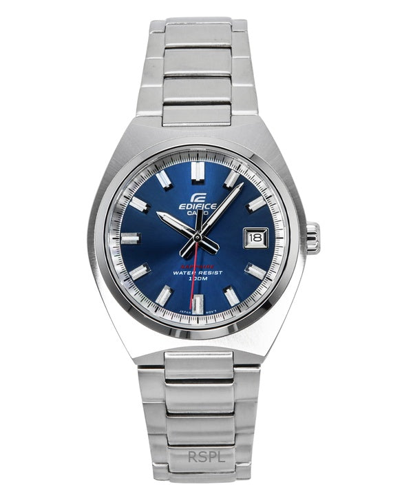 Casio Edifice analoginen ruostumattomasta teräksestä valmistettu sinisellä kellotaululla varustettu kvartsi EFB-109D-2AV 100M miesten kello