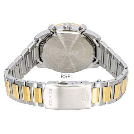 Casio Edifice analoginen kronografi kaksisävyinen ruostumattomasta teräksestä valmistettu musta kellotaulu kvartsi EFB-710SG-1AV 100M miesten kello