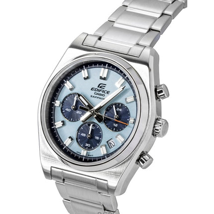 Casio Edifice analoginen standardi kronografi ruostumattomasta teräksestä valmistettu sininen kellotaulu kvartsi EFB-730D-2BV 100M miesten kello