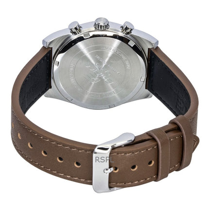 Casio Edifice analoginen standardi kronografi nahkaranneke norsunluunvärinen kellotaulu kvartsi EFB-730L-7AV 100M miesten kello