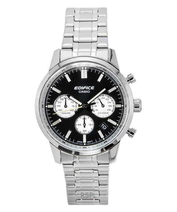 Casio Edifice analoginen kronografi ruostumattomasta teräksestä valmistettu musta kellotaulu kvartsi EFR-575D-1A 100M miesten kello