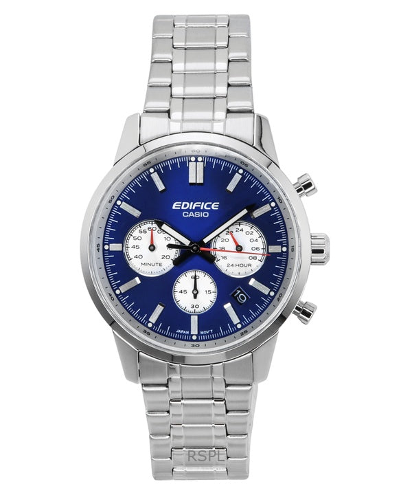Casio Edifice analoginen kronografi ruostumattomasta teräksestä valmistettu sininen kellotaulu kvartsi EFR-575D-2A 100M miesten kello