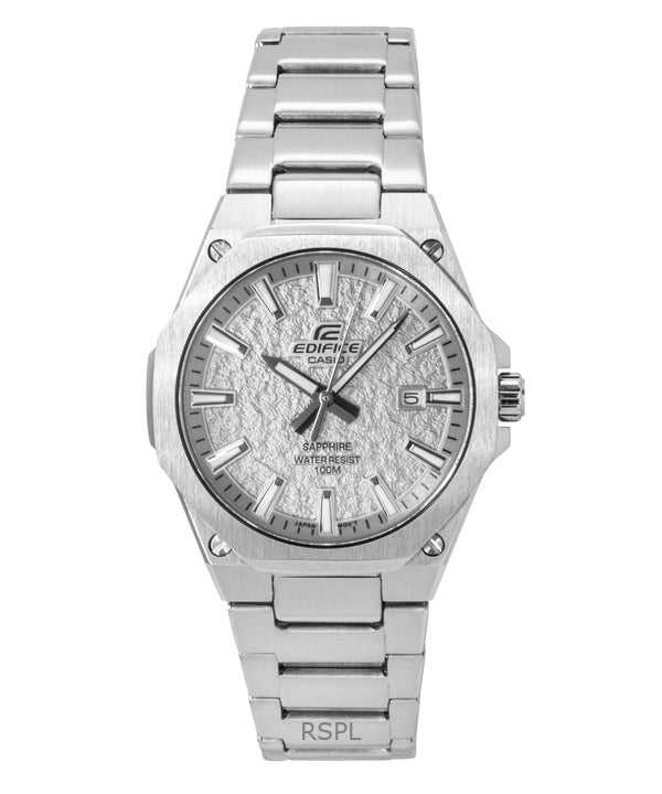 Casio Edifice analoginen ruostumattomasta teräksestä valmistettu hopeinen kellotaulu kvartsi EFR-S108DE-8AV 100M miesten kello