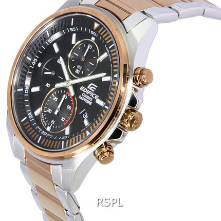 Casio Edifice musta kellotaulu kaksisävyinen kvartsi EFR-S572GS-1A EFRS572GS-1 100M miesten kello