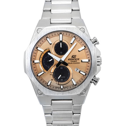 Casio Edifice Slim Line Analoginen kronografi ruostumaton teräs kupari kellotaulu aurinkopaneeli EFS-S570D-5A 100M miesten kello