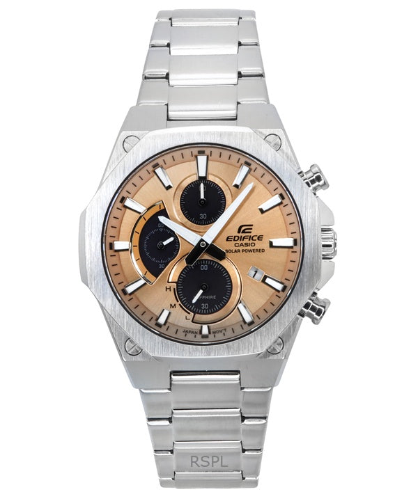 Casio Edifice Slim Line Analoginen kronografi ruostumaton teräs kupari kellotaulu aurinkopaneeli EFS-S570D-5A 100M miesten kello