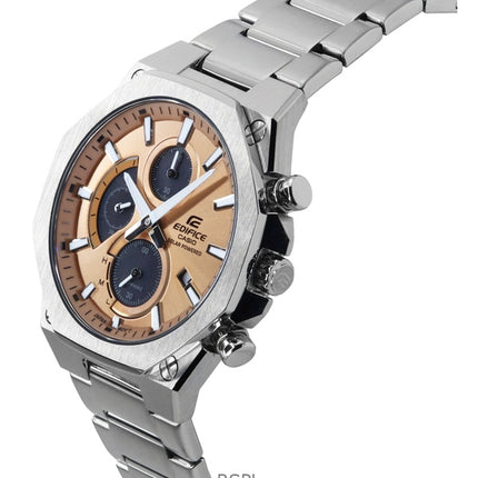Casio Edifice Slim Line Analoginen kronografi ruostumaton teräs kupari kellotaulu aurinkopaneeli EFS-S570D-5A 100M miesten kello