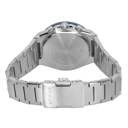 Casio Edifice analoginen kronografi ruostumattomasta teräksestä valmistettu sininen kellotaulu aurinkokenno EFS-S650D-2A 100M miesten kello