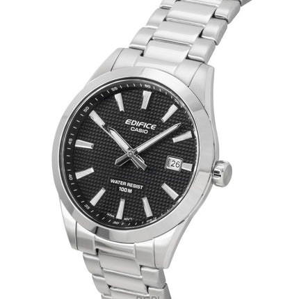 Casio Edifice analoginen ruostumattomasta teräksestä valmistettu musta kellotaulu kvartsi EFV-160D-1A 100M miesten kello
