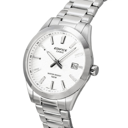 Casio Edifice analoginen ruostumattomasta teräksestä valmistettu valkoinen kellotaulu kvartsi EFV-160D-7A 100M miesten kello