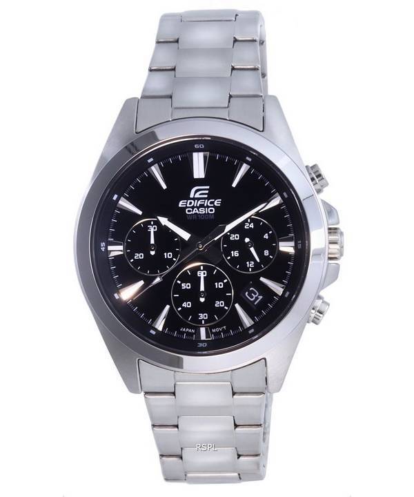Casio Edifice Chronograph Analoginen ruostumattomasta teräksestä valmistettu kvartsi EFV-630D-1AV EFV630D-1 100M miesten kello