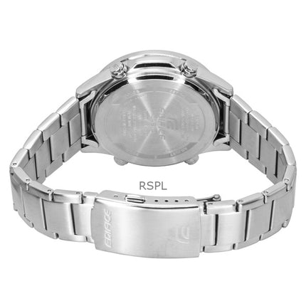 Casio Edifice analoginen digitaalinen ruostumattomasta teräksestä valmistettu musta kellotaulu kvartsi EFV-C120D-1A4 100M miesten kello