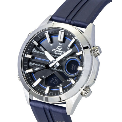 Casio Edifice analoginen digitaalinen hartsiranneke mustalla kellotaululla kvartsi EFV-C120P-1A2 100M miesten kello