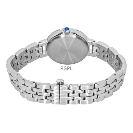 Citizen L ruostumattomasta teräksestä valmistettu valkoinen kellotaulu Eco-Drive EM0990-81A naisten kello