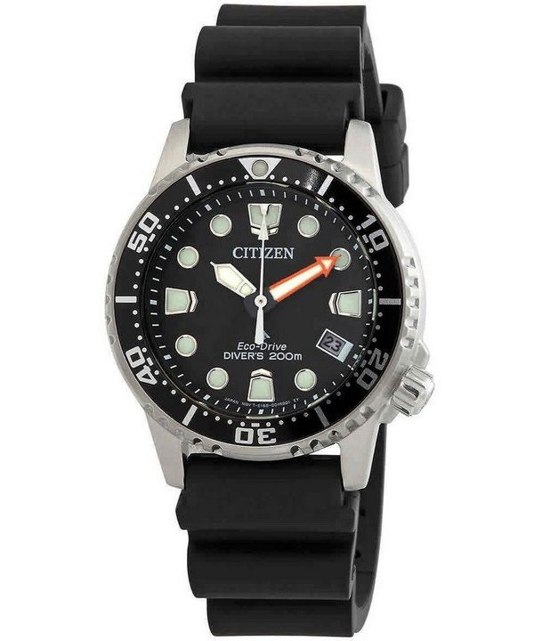 Citizen Promaster Dive Eco-Drive polykarbonaattihihna, musta kellotaulu Diver's EO2020-08E 200M naisten kello