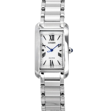 Citizen L ruostumattomasta teräksestä valmistettu hopeinen kellotaulu Eco-Drive EW5620-55A naisten kello
