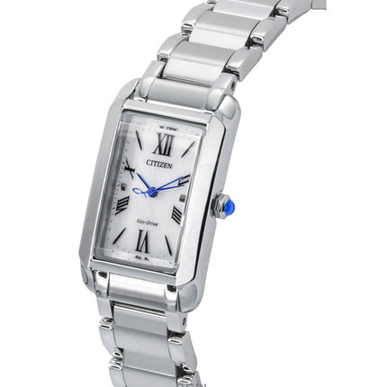 Citizen L ruostumattomasta teräksestä valmistettu hopeinen kellotaulu Eco-Drive EW5620-55A naisten kello