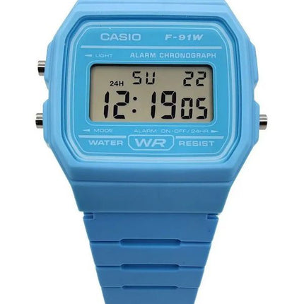Casio Digital Sininen hartsihihna kvartsi F-91WC-2A Unisex kello