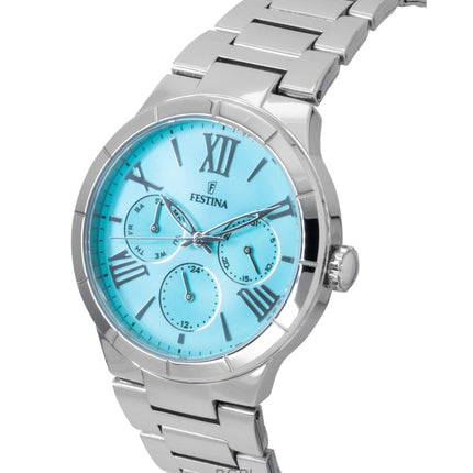 Festina Boyfriend ruostumattomasta teräksestä valmistettu monitoiminen jäänsininen kellotaulu kvartsi F16716-4 naisten kello