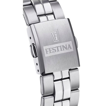 Festina Classics ruostumattomasta teräksestä valmistettu valkoinen kellotaulu kvartsi F20437-1 100M miesten kello